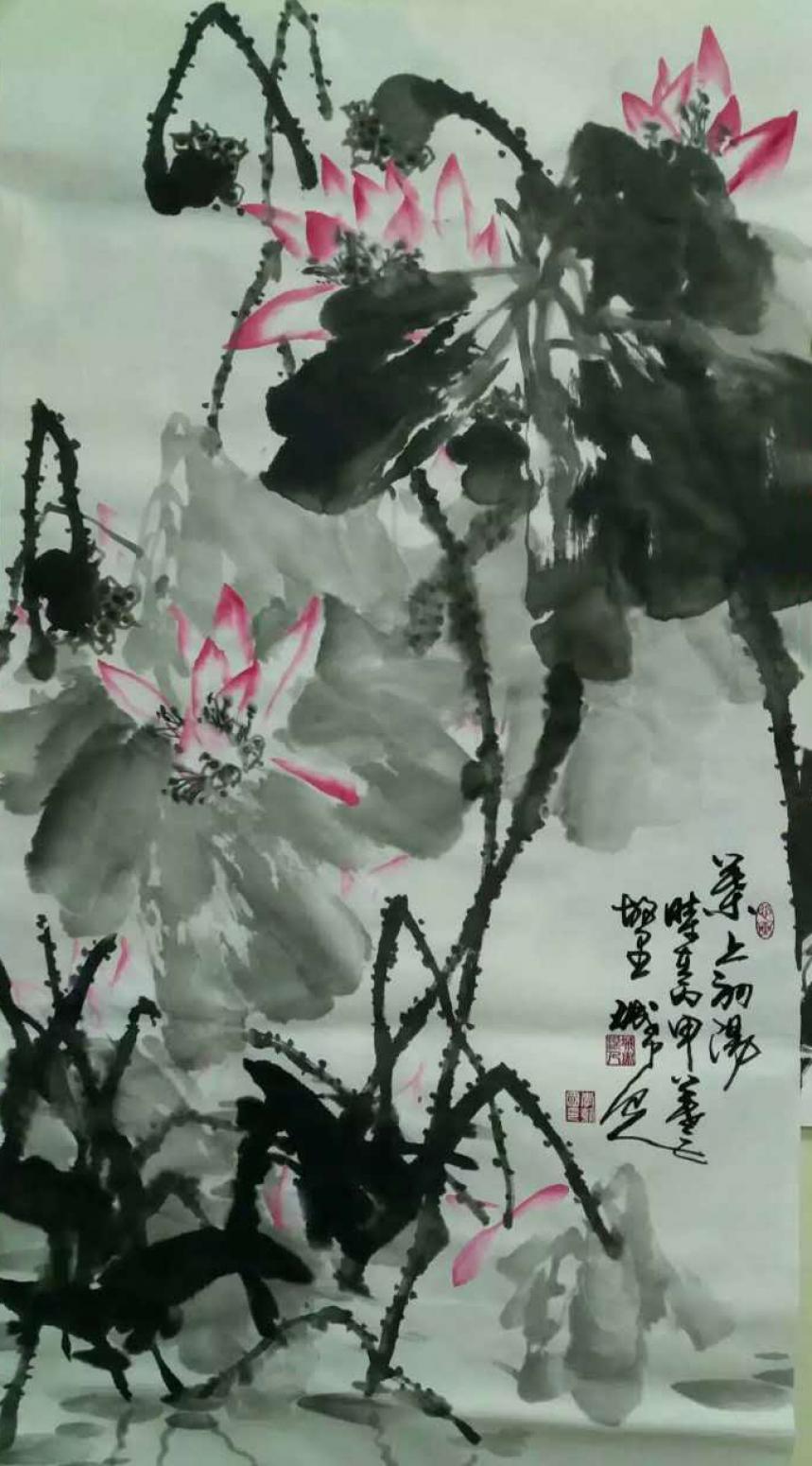 李朝国国画作品《【莲花5】作者李朝国》【图0】