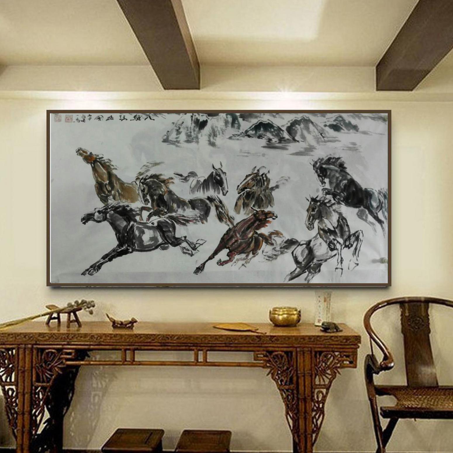 邵西安国画作品《【八骏图】作者邵西安》【图3】