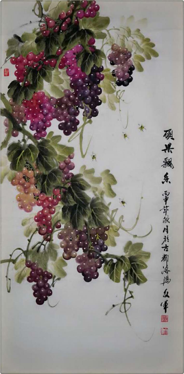 党文军国画作品《【葡萄19】作者党文军》【图0】