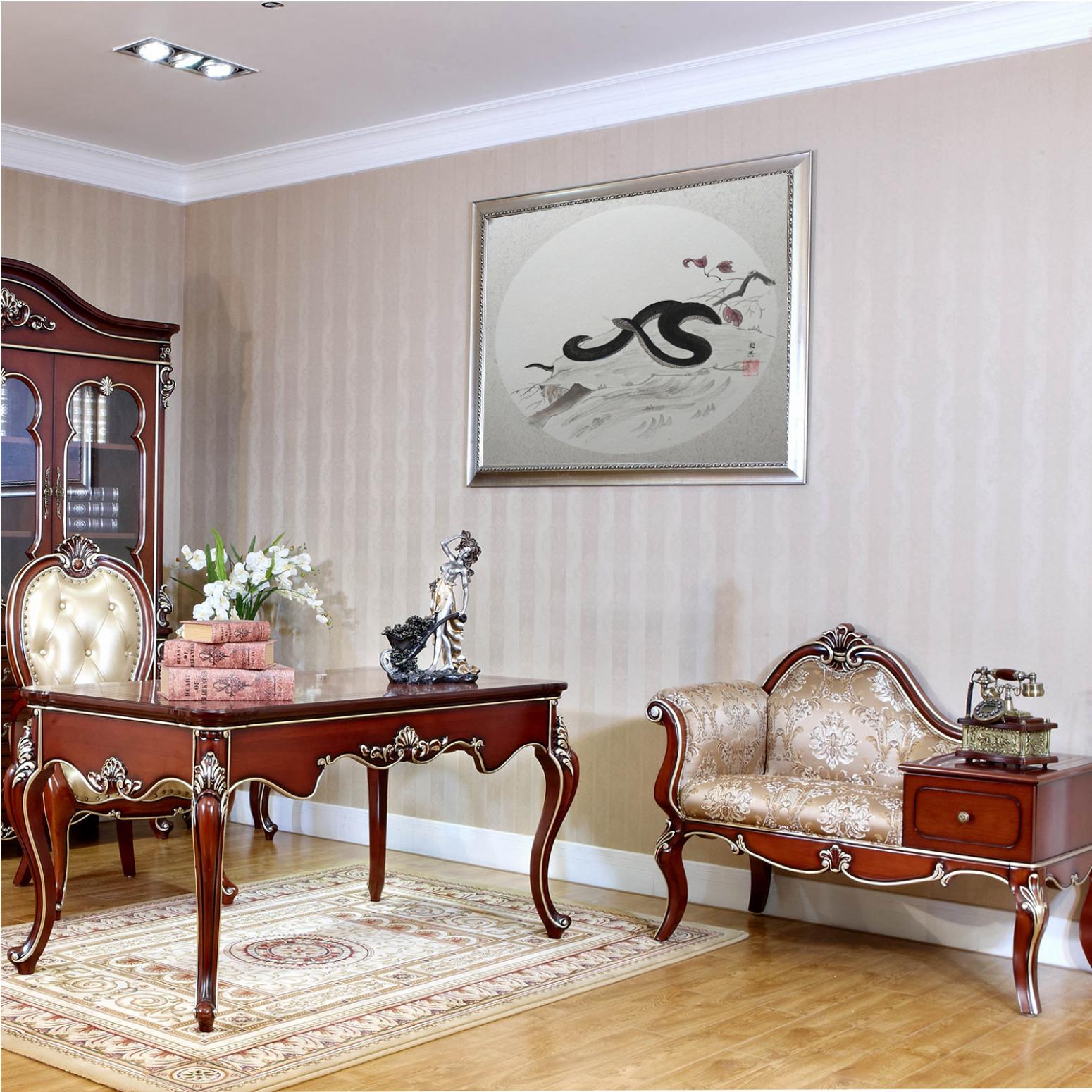 蔡国英国画作品《【生肖蛇】作者蔡国英》【图3】