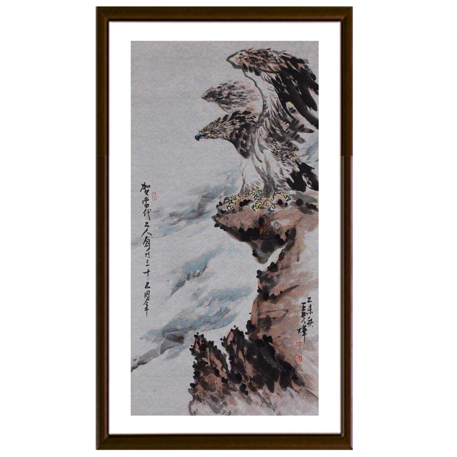 王贵烨国画作品《【迎敌】作者王贵烨》【图2】