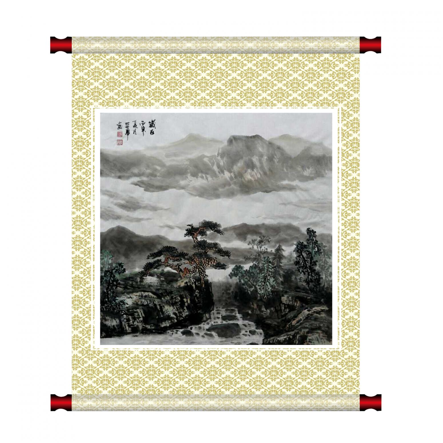 王英勇国画作品《【大雨将至】作者王英勇》【图1】