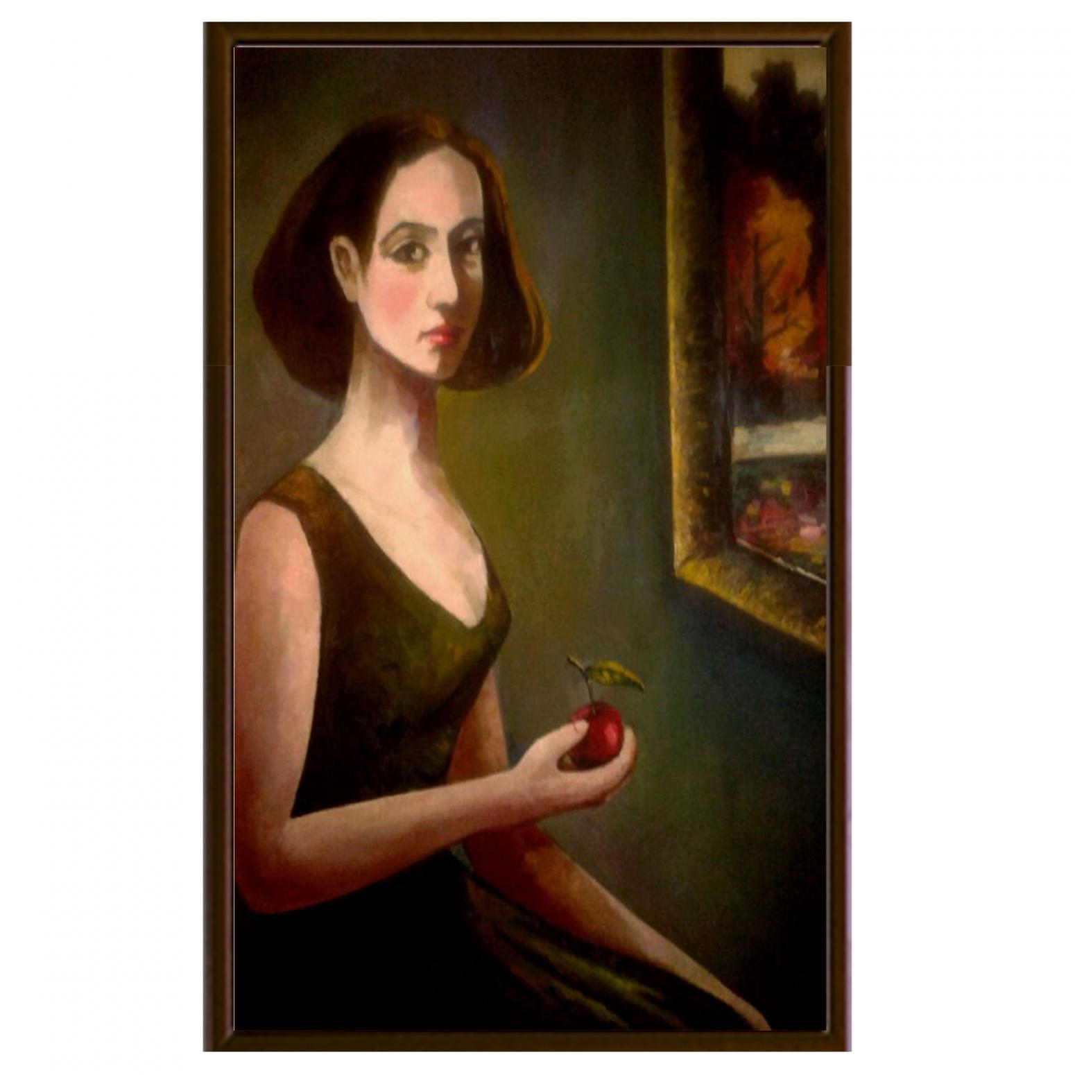 高剑峰油画作品《【少女之苹果】作者高剑峰》【图2】