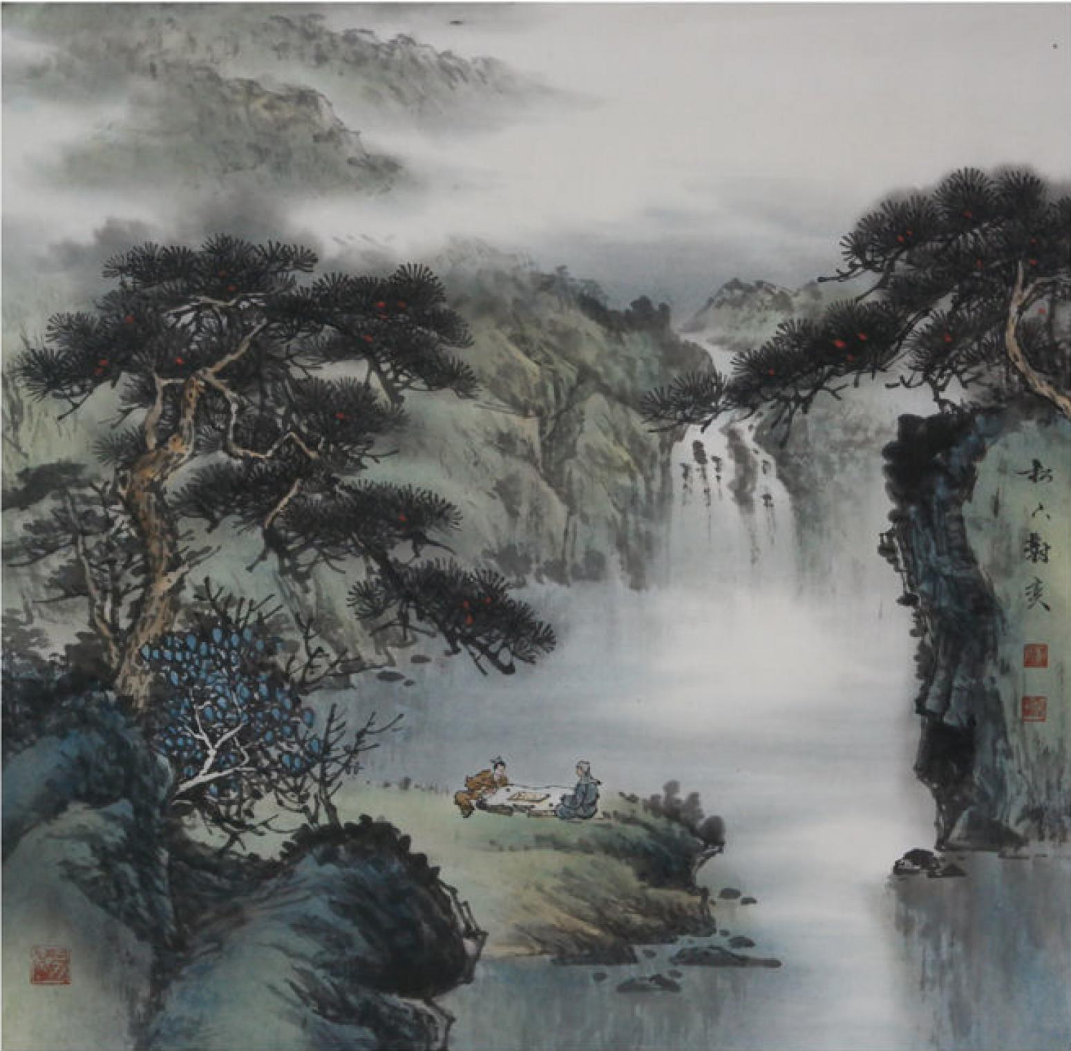 刘剑刚国画作品《【山水7】作者刘剑刚》【图0】