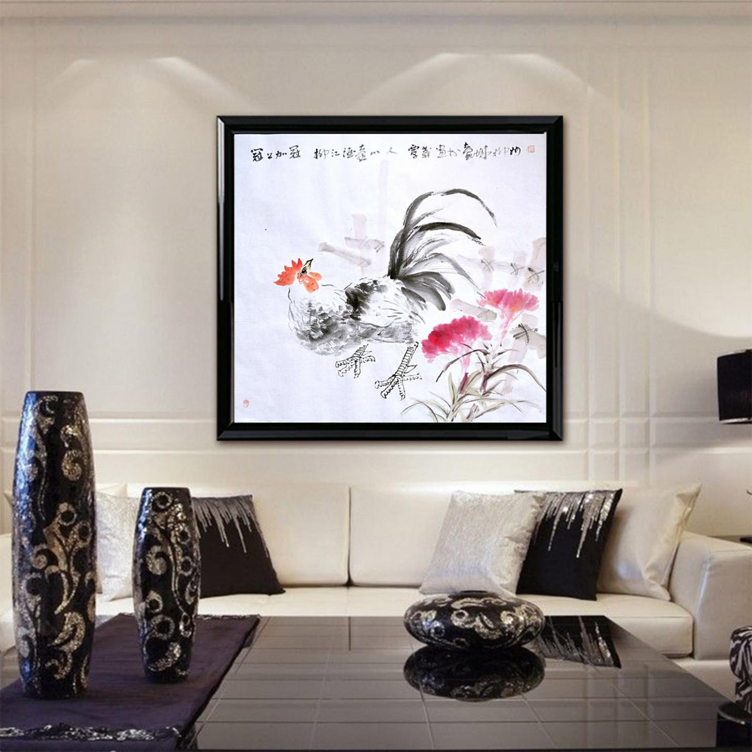 覃莽国画作品《【红冠】作者覃莽》【图3】