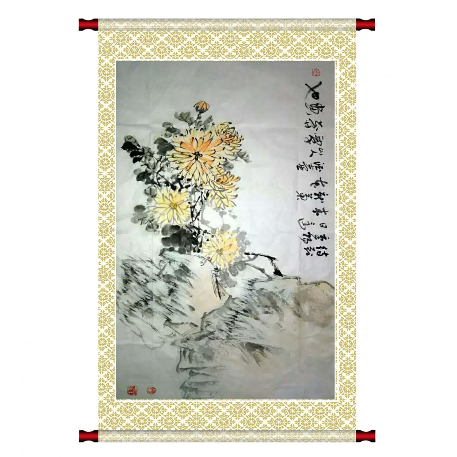 覃莽国画作品《【当菊】作者覃莽》【图1】