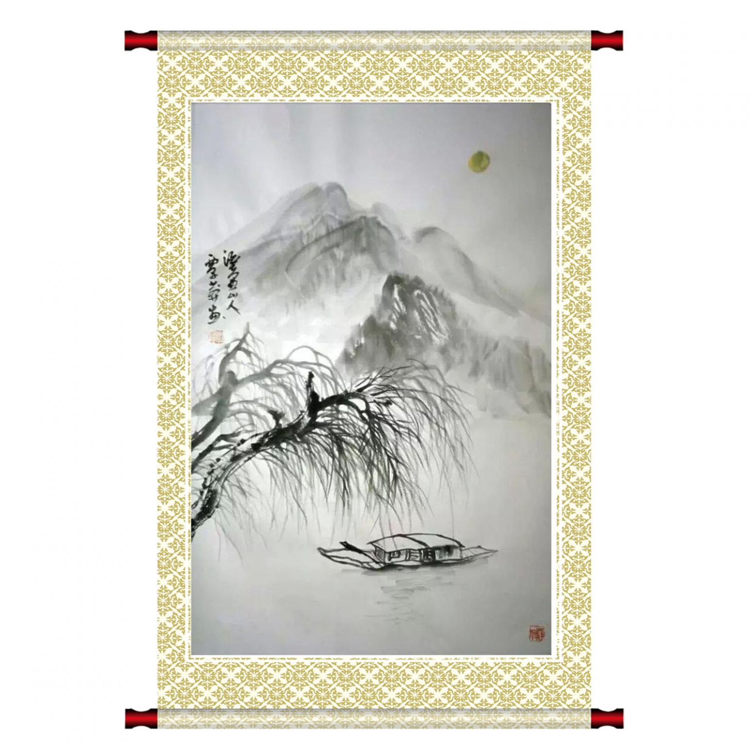 覃莽国画作品《【归柳】作者覃莽》【图1】