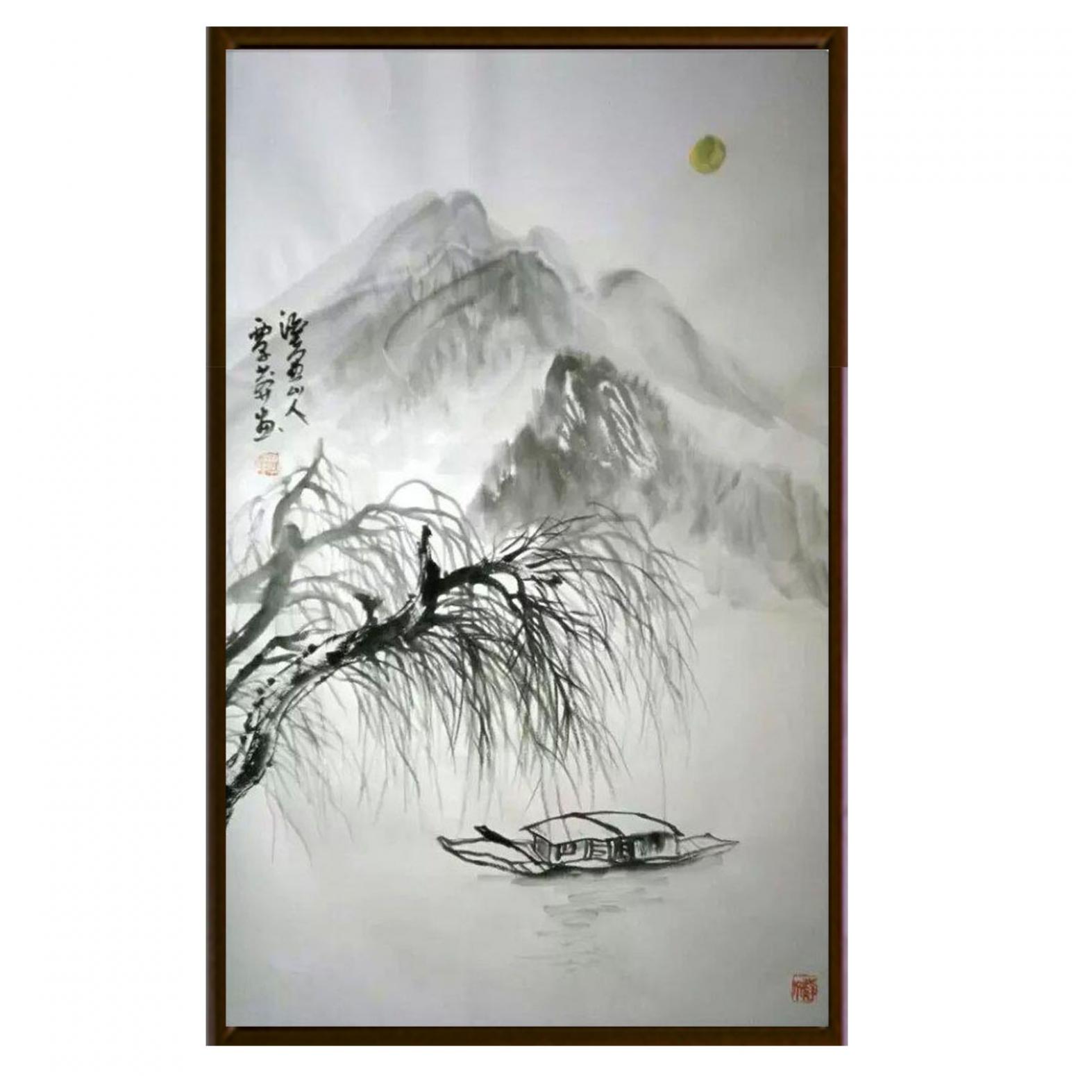 覃莽国画作品《【归柳】作者覃莽》【图2】