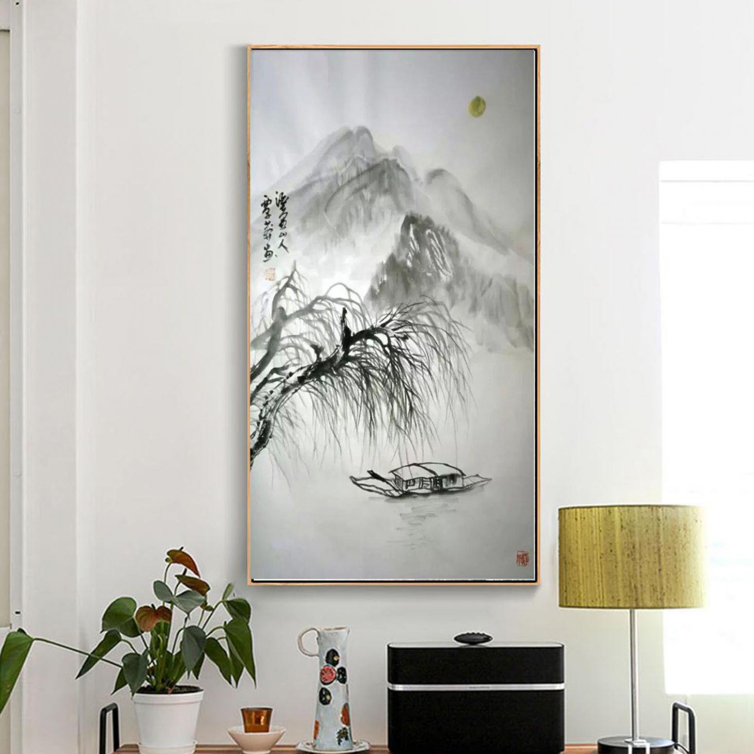 覃莽国画作品《【归柳】作者覃莽》【图3】