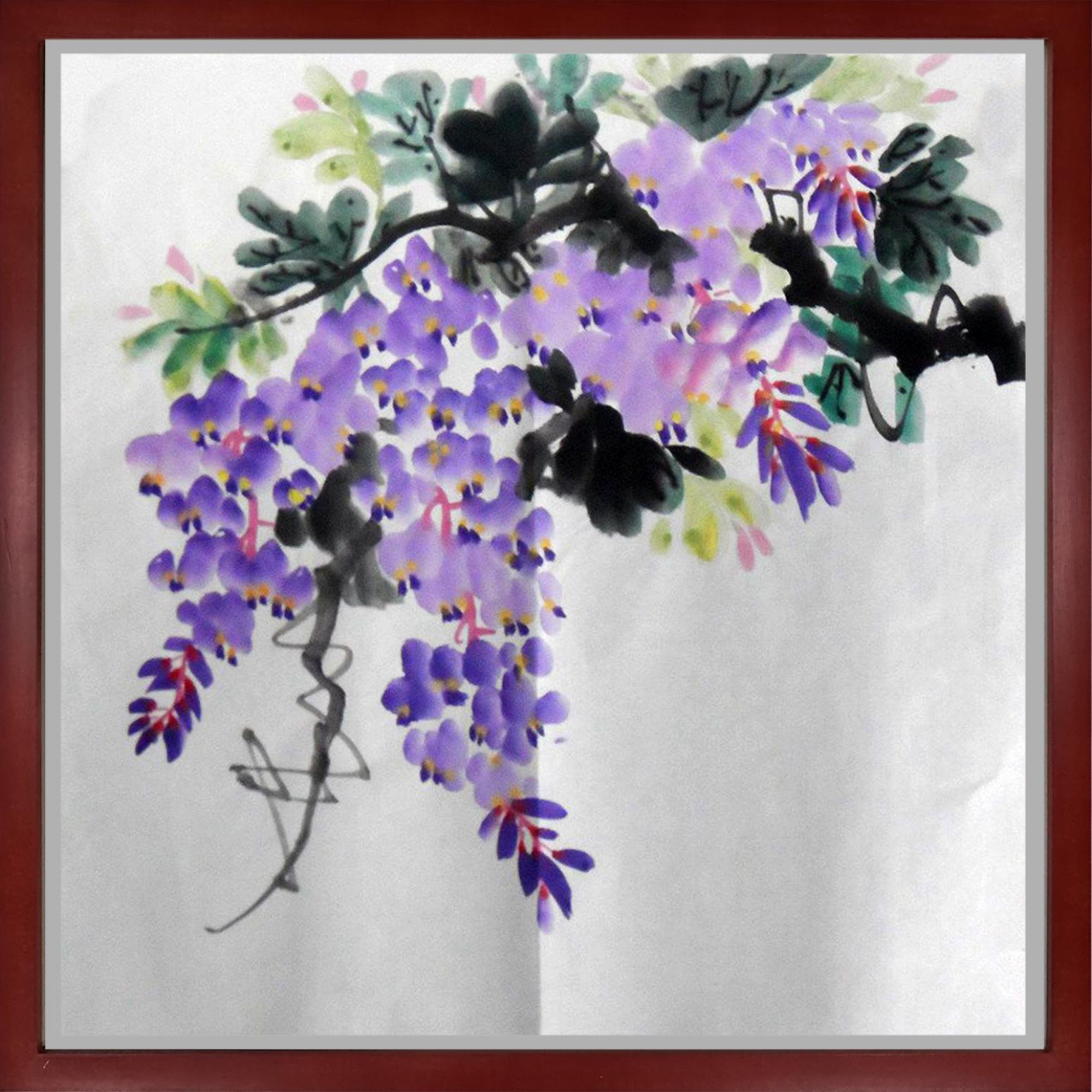 国画作品《紫气东来》【图1】