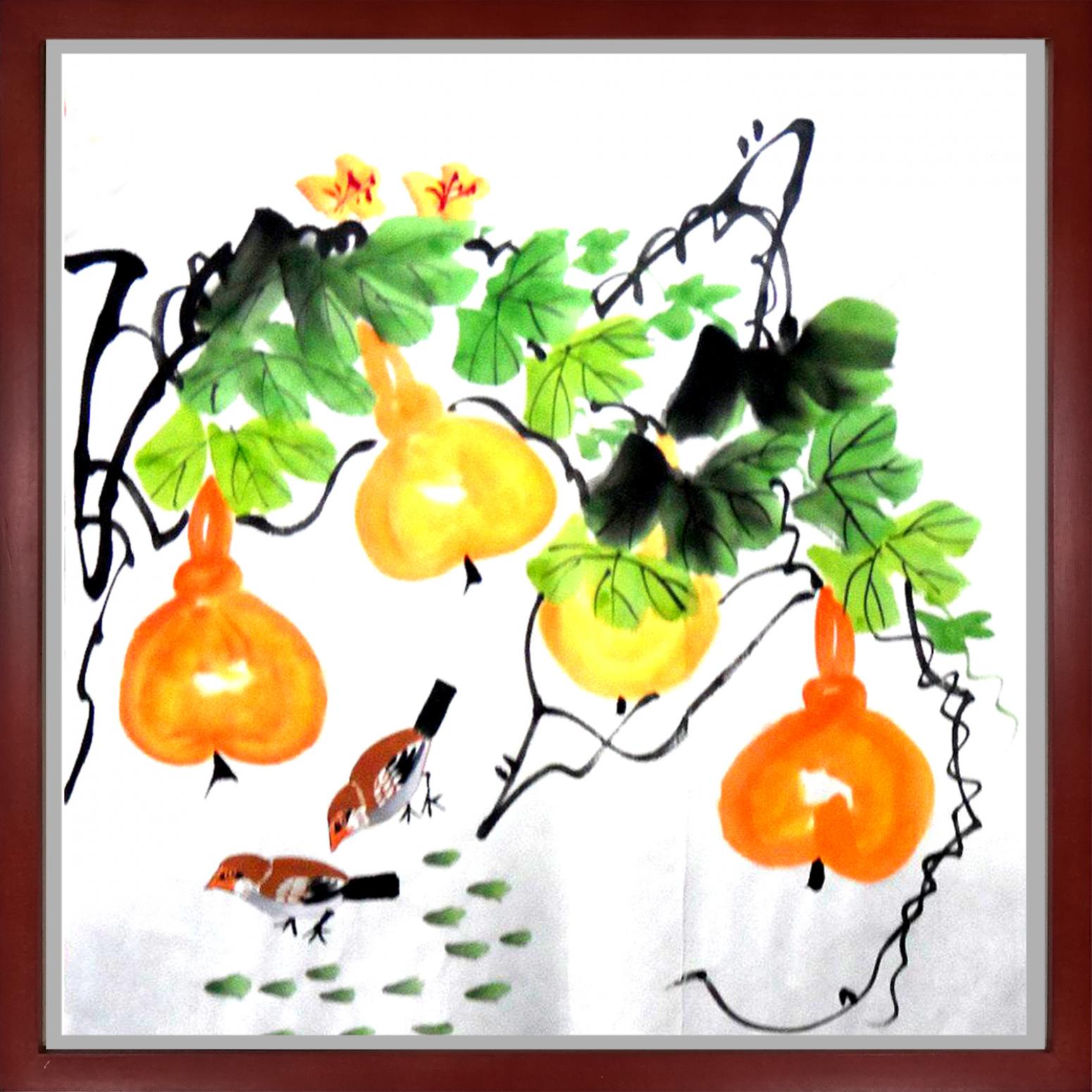 国画作品《福禄吉祥》【图1】