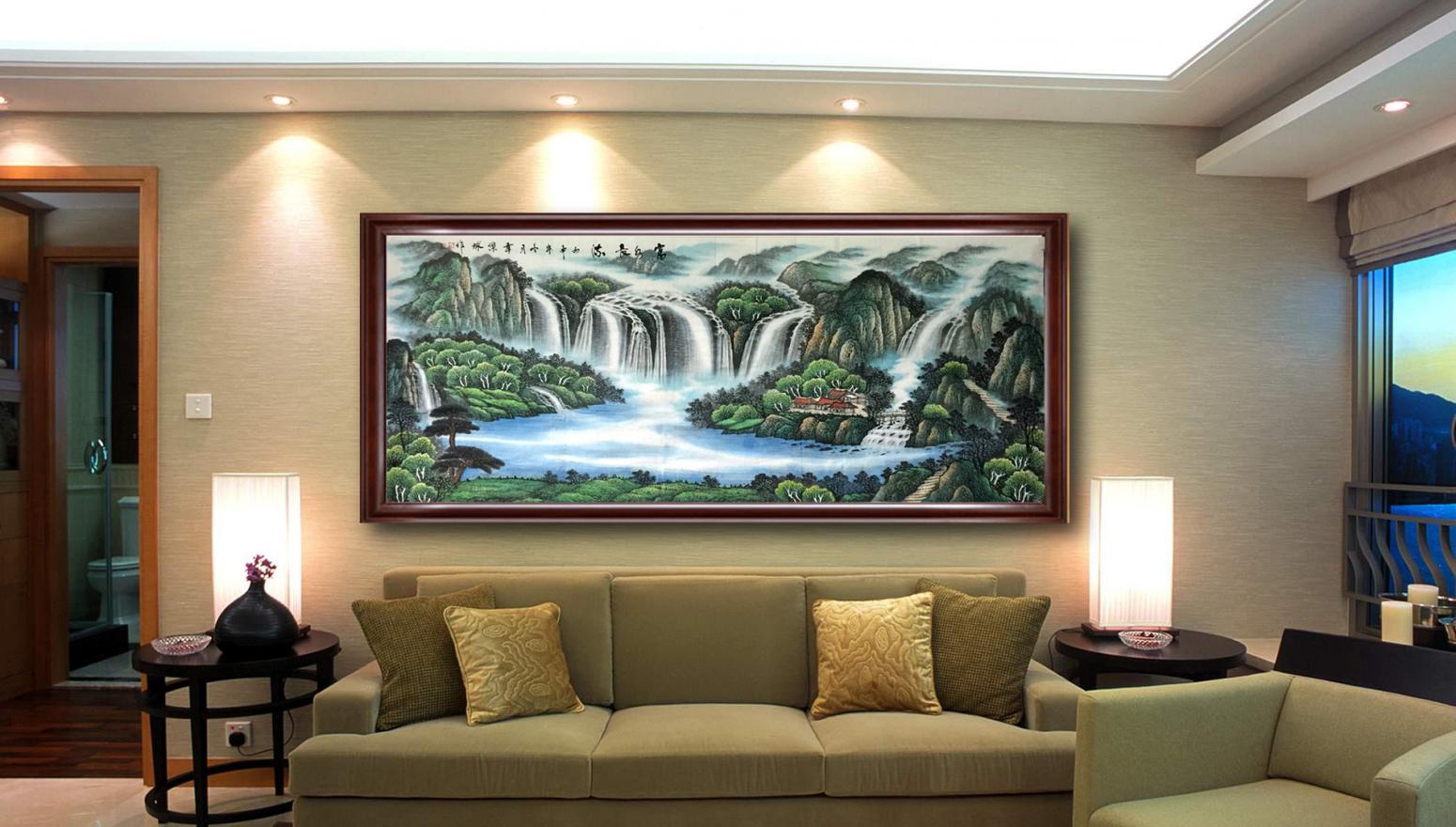 韦杰球国画作品《【高山流水28】作者韦杰球》【图1】