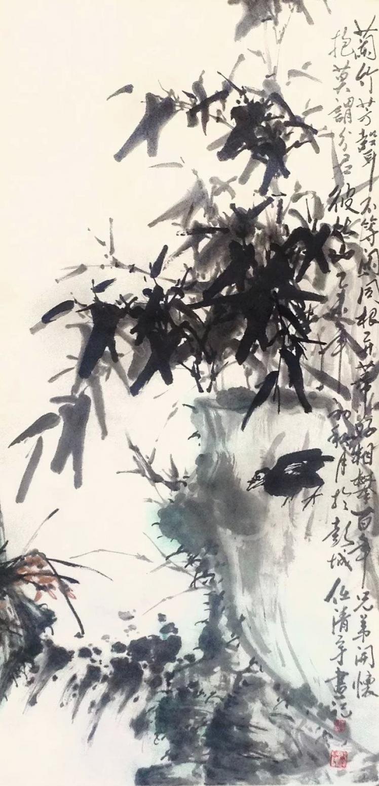 任清宇国画作品《【兰竹芳馨】作者任清宇》【图0】