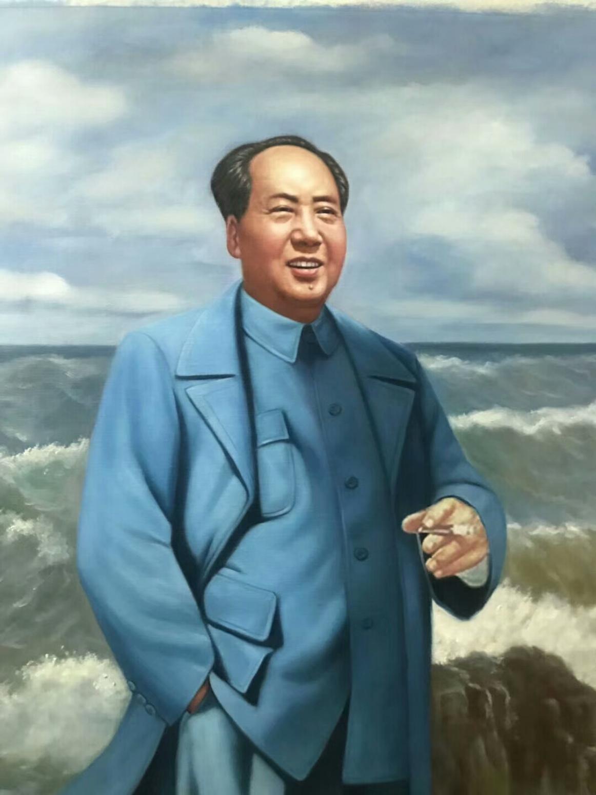 张恒久油画作品《伟大领袖毛主席》