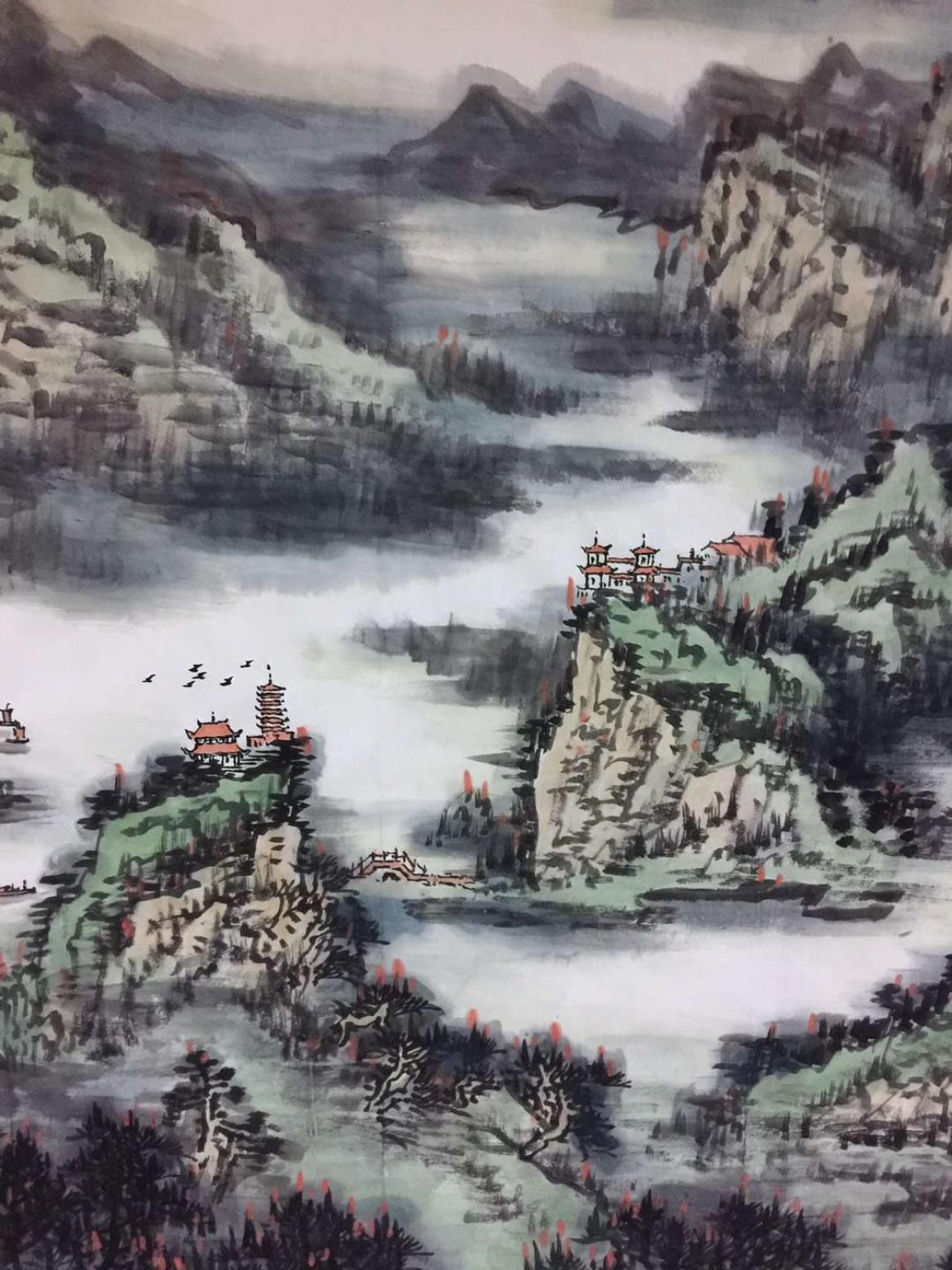 刘应雄国画作品《潇湘八景全景图》【图1】