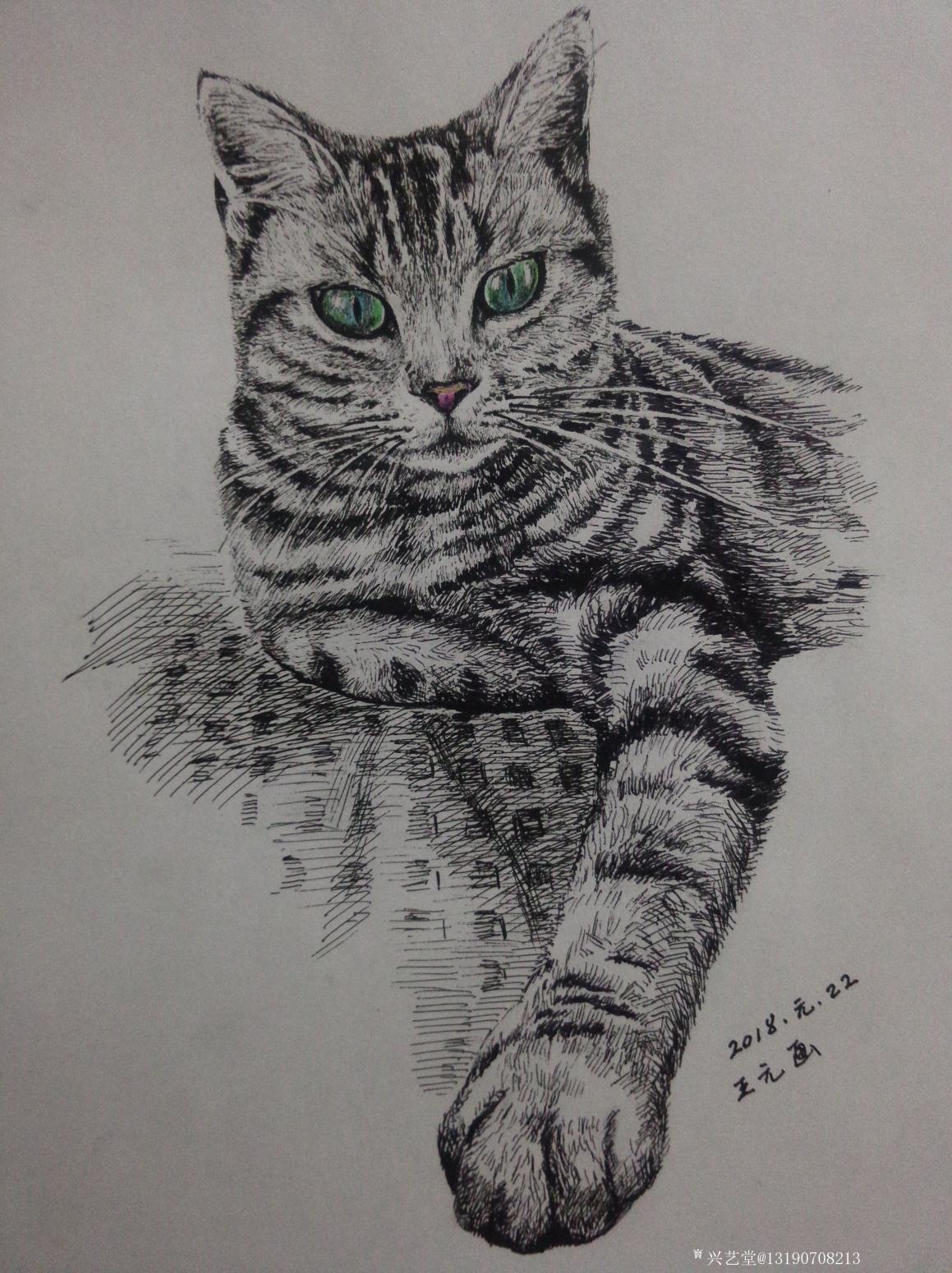 王元国画作品《钢笔画》【图0】