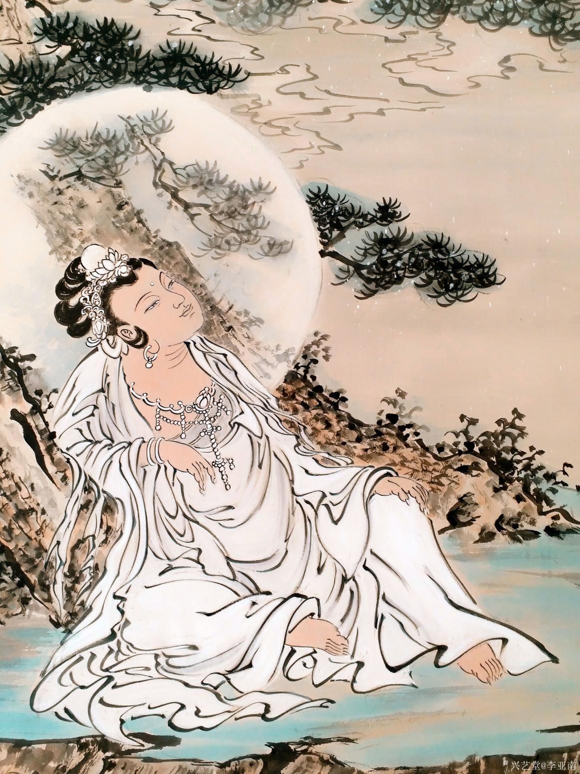 李亚南国画作品《观世音菩萨像》【图0】
