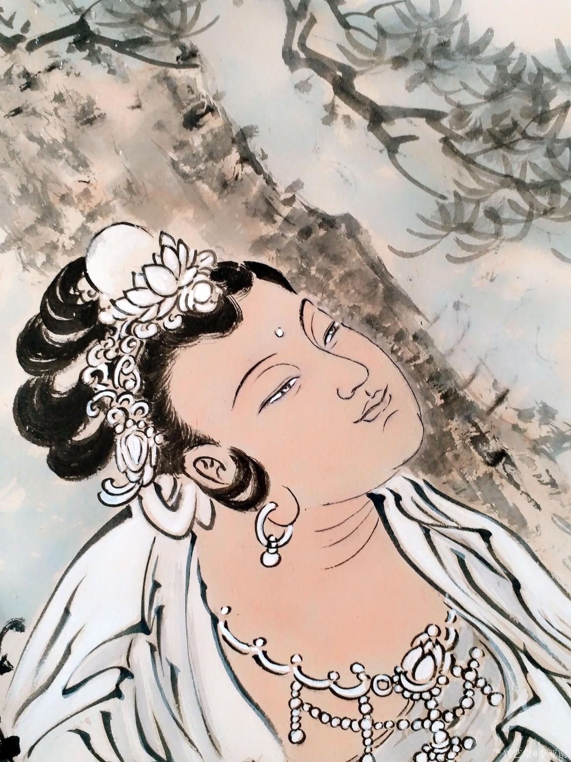 李亚南国画作品《观世音菩萨像》【图1】