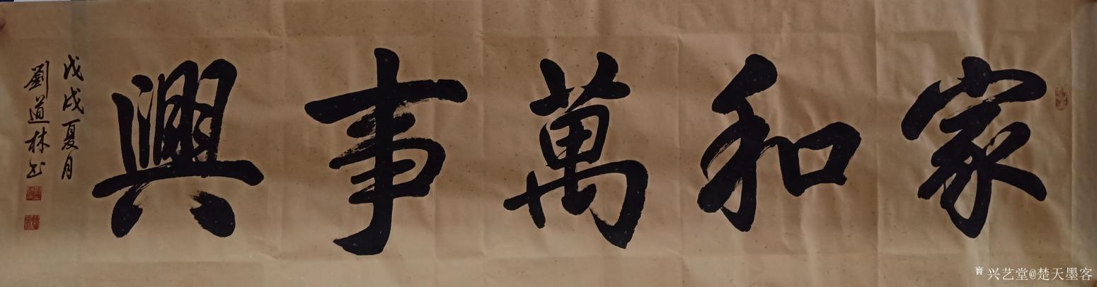 刘道林书法作品《家和万事兴》【图0】