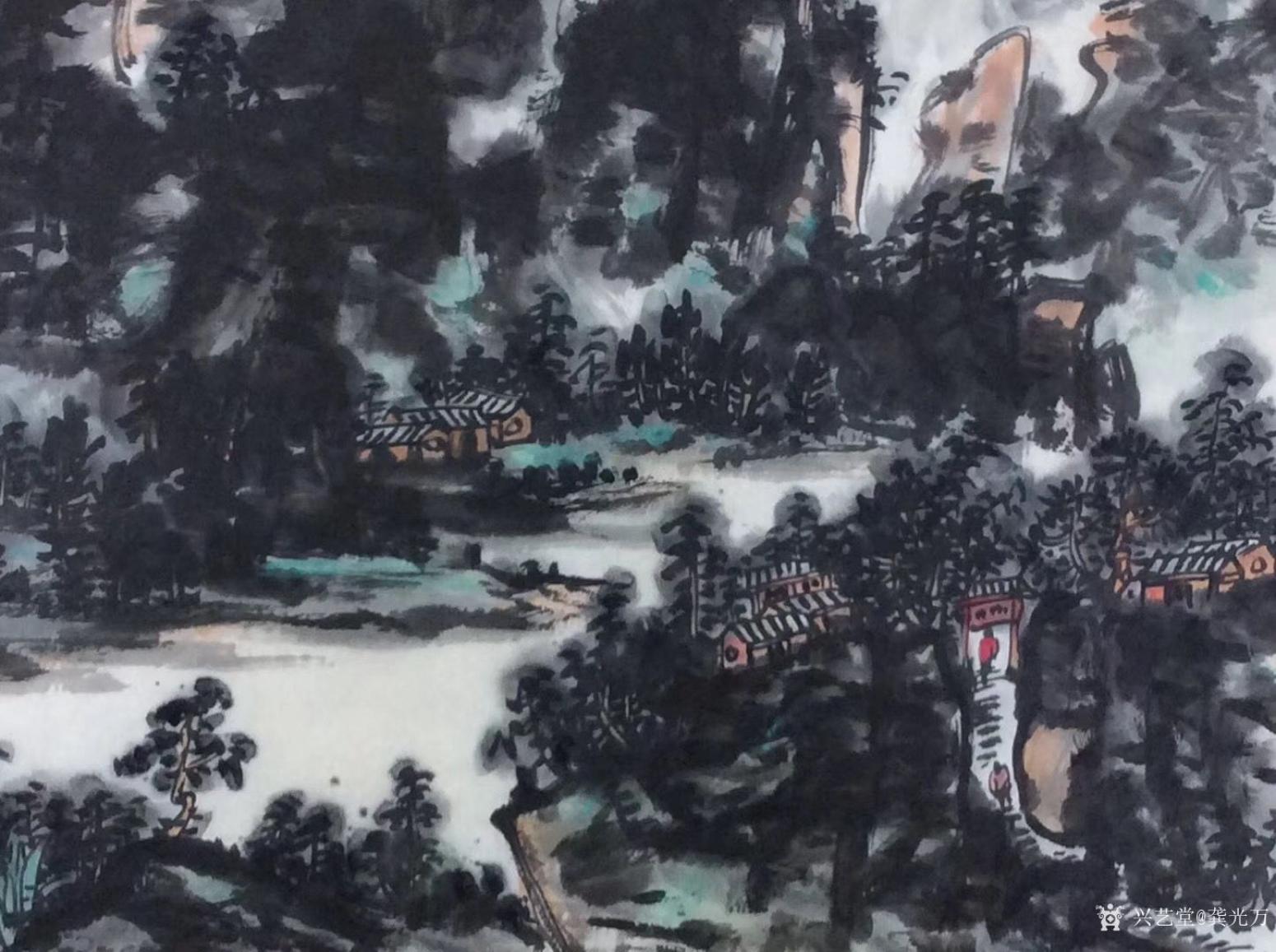 龚光万国画作品《水墨-蜀江清晓》【图2】