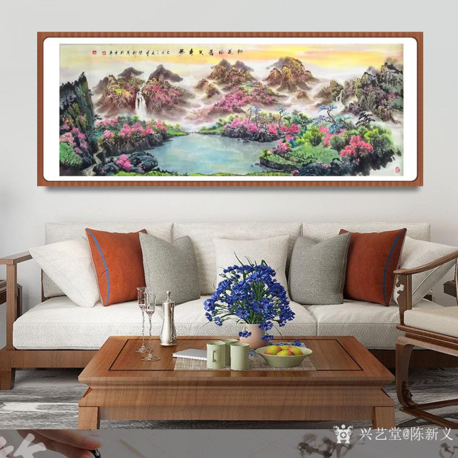 陈新义国画作品《桃花依旧笑春风》【图3】