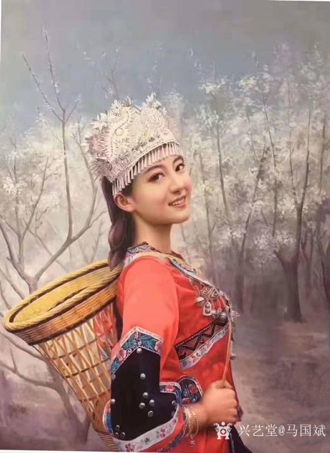 马国斌油画作品《苗家阿妹》【图0】
