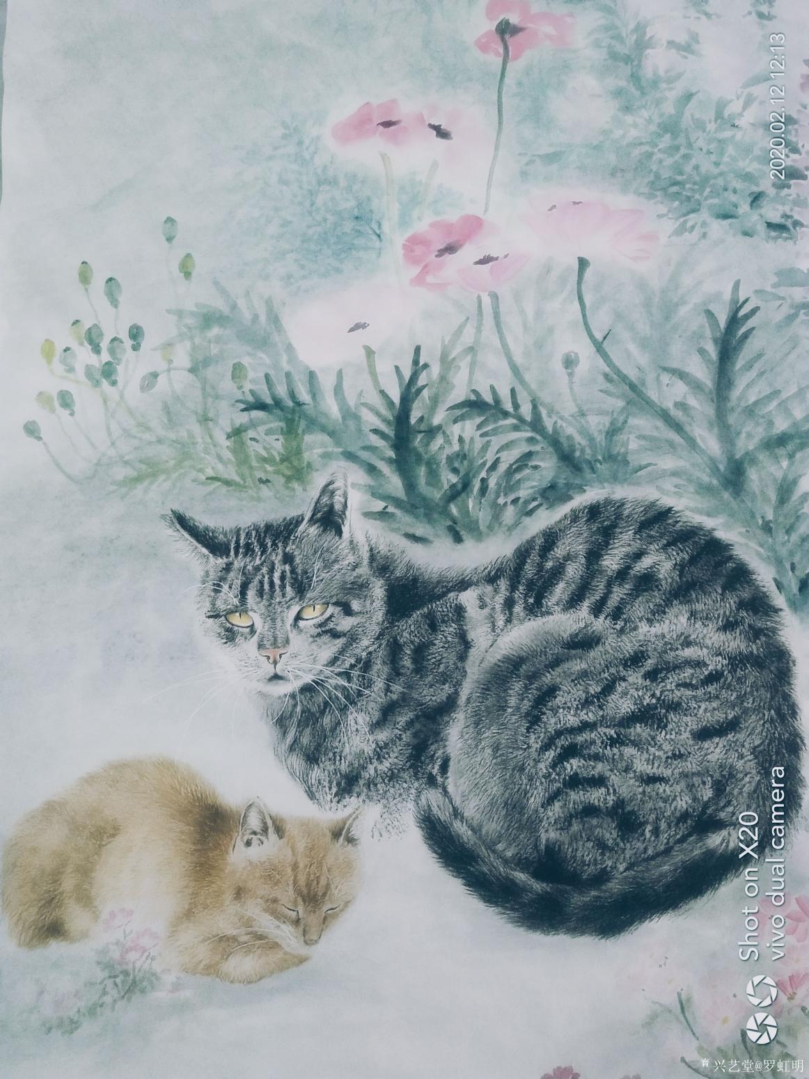 罗虹明国画作品《陪你去看花》【图0】