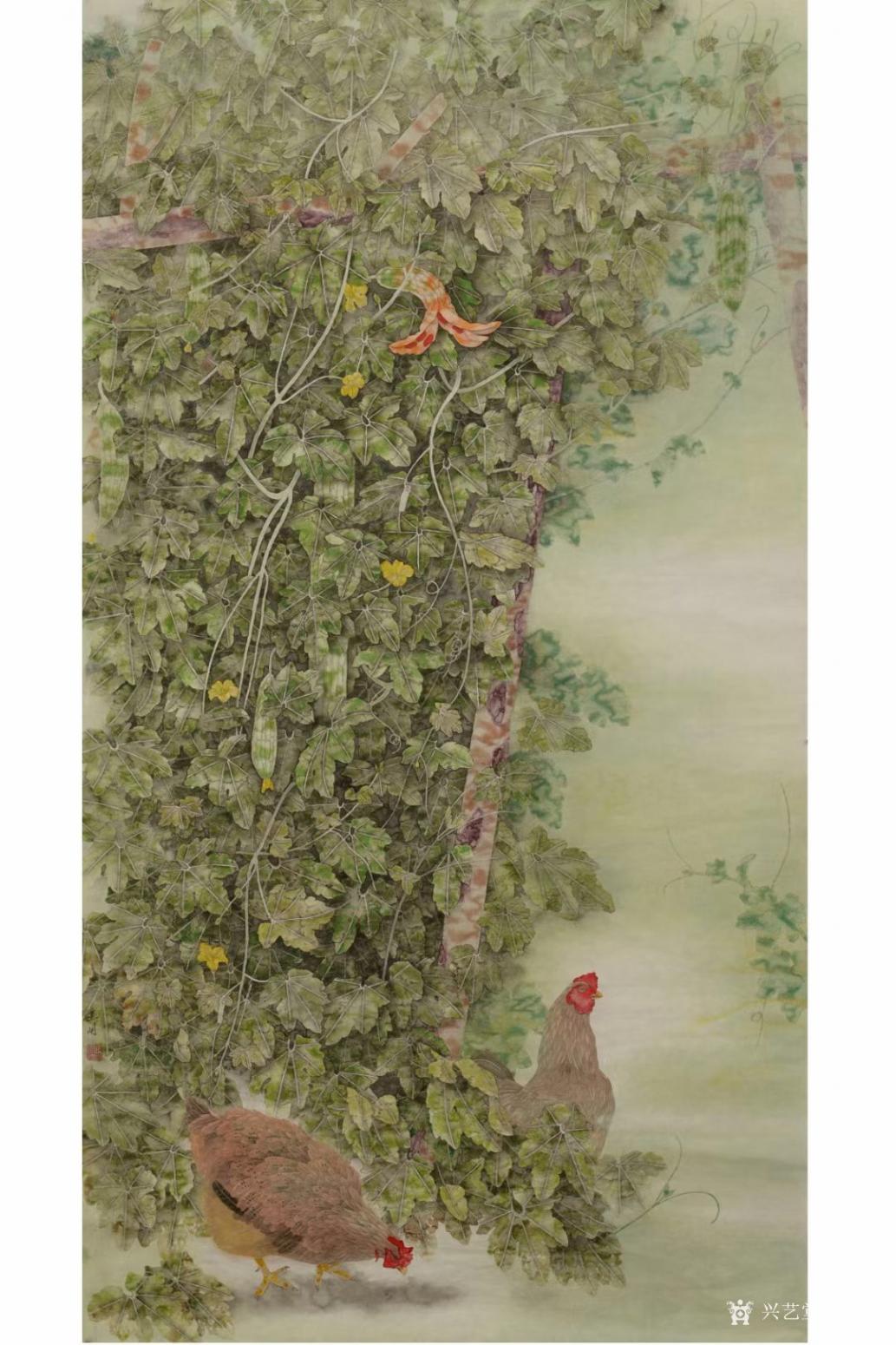 邢建明国画作品《花鸟画-田园乐》【图0】