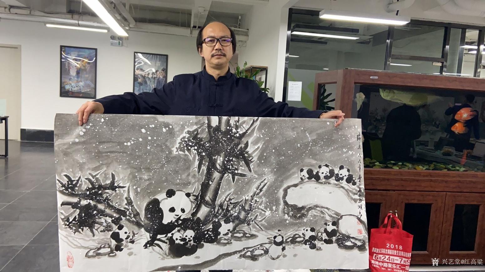 红高粱国画作品《陈金石手绘国宝》【图1】