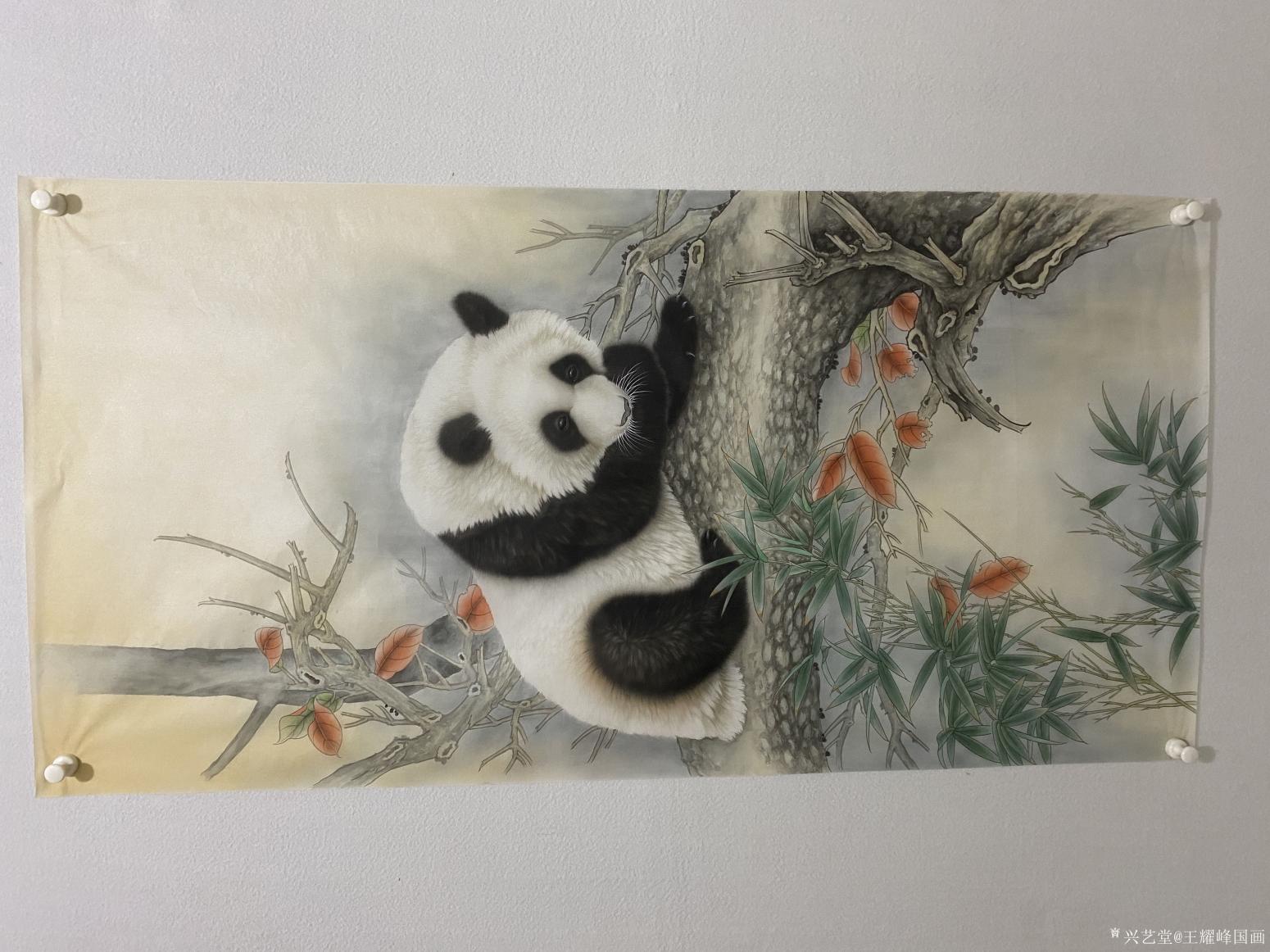 王耀峰国画国画作品《熊猫》