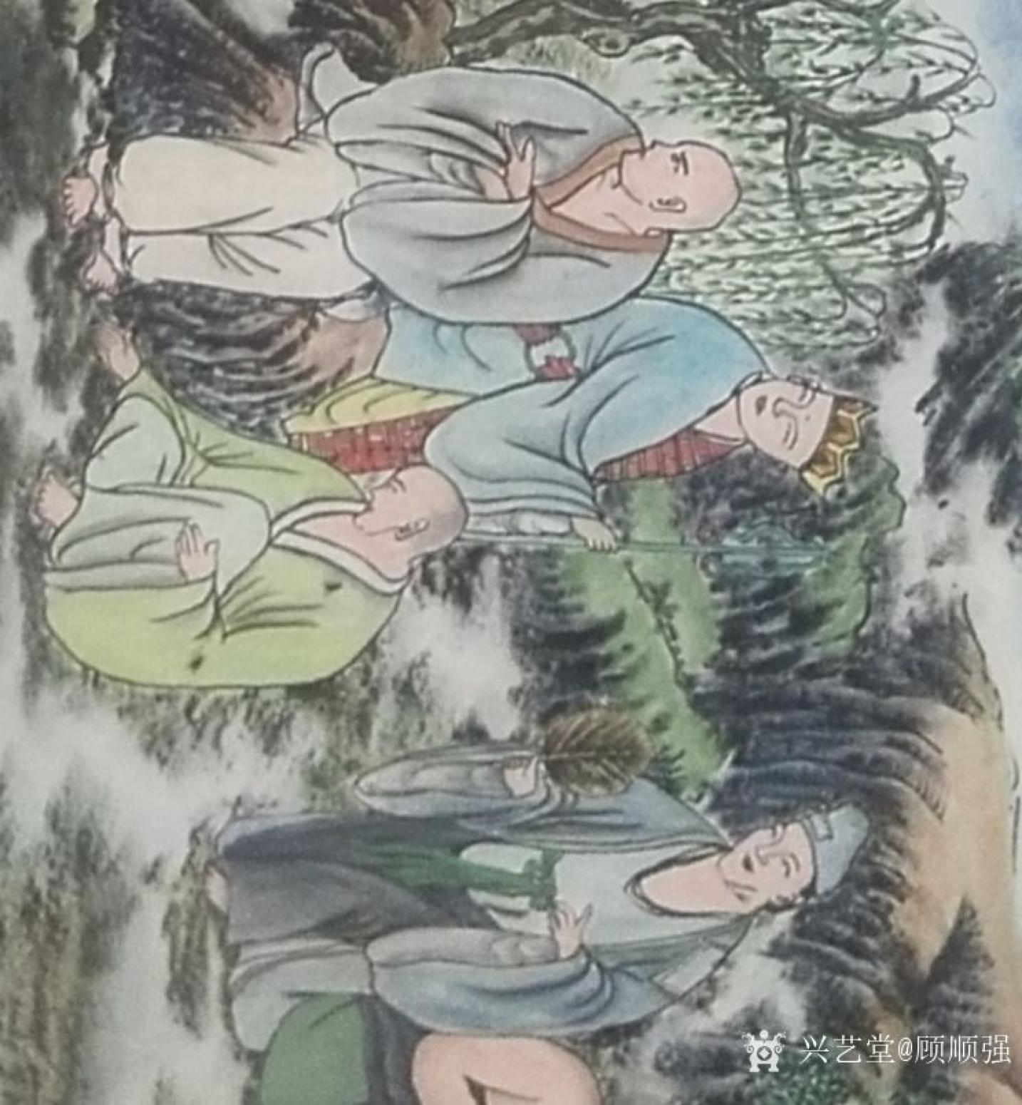 顾顺强国画作品《清明上河图》【图0】