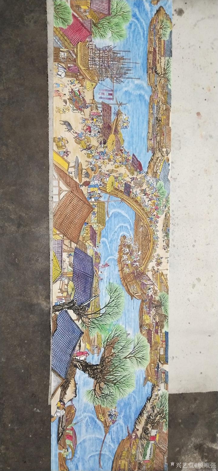 顾顺强国画作品《顾顺强清明上河图长卷》【图0】
