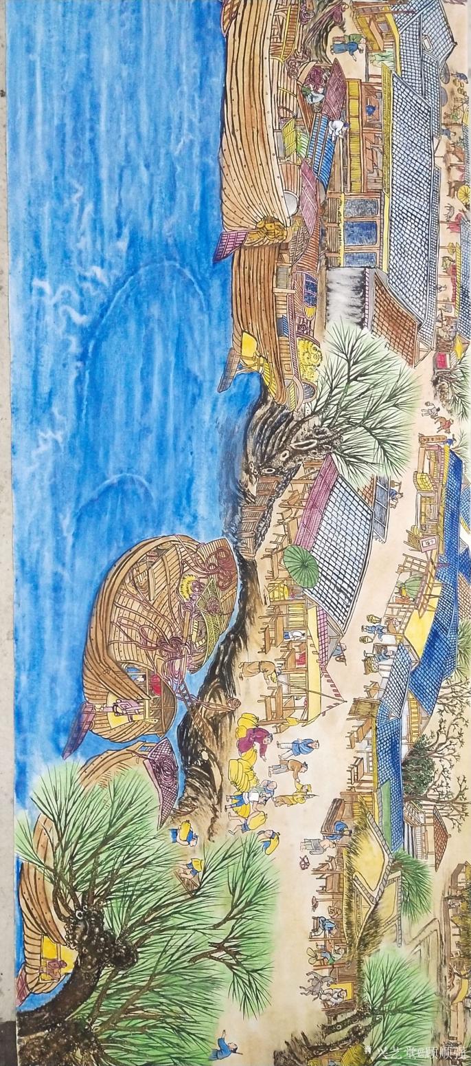 顾顺强国画作品《顾顺强长卷》【图0】