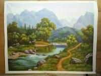 艺术家罗鸿羽日记:油画作品 《丛林》《原野》《山涧》《故乡》，欢迎来照片订制，【图3】