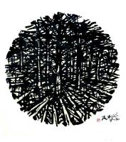 艺术家李忠信日记:焦墨绘画一李忠信的焦墨艺术世界————
花鸟【图2】