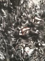 艺术家杨牧青日记:真山水
规格：136cm×68cm/8平尺
材质：白宣（【图1】