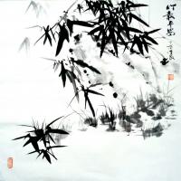 艺术家李牧日记:李牧国画《竹报平安》，《万事如意》，【图4】