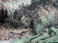 艺术家高勇利日记:国画作品《六川河春意》,尺寸:四尺整纸
138*69CM,【图2】