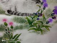 艺术家罗虹明日记:刺儿菜和我的衣服颜色很搭。【图3】