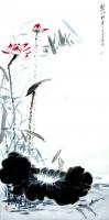 艺术家李牧日记:新作国画花鸟，《碧池渔乐》《荷香墨趣》。碧荷生幽泉，朝日艳且【图0】