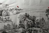 艺术家陈庆明日记:巨幅山水国画《江山万里图》，绘制过程，陈庆明【图4】