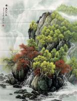 艺术家徐建清日记:今日完成客户订单,《清泉石上流》,国画山水画,60x90cm【图0】