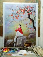 艺术家凌振宁日记:油画作品《岁月如歌》完成,凌振宁。欢迎来照片或图样订制。【图1】