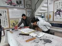艺术家李同辉生活:我去北部商城参加书画家笔会，有兴趣的朋友请前来观赏指导。【图1】