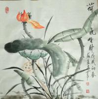 艺术家苏进春收藏:汕头客户订单,国画《荷气生财》《紫气东来》,【图0】