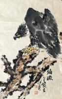 艺术家王贵烨日记:画鹰人作品《俯瞰》，《志在凌云》，王贵烨。【图0】