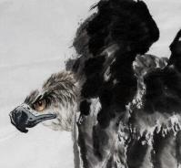 艺术家王贵烨日记:我画的鹰就是以写实写意之中，着重刻画天宇霸主为我独尊的王者气【图3】