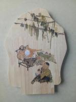 艺术家陈刚收藏:来的新东西,扇面改木片,是不是很有立体感啊【图1】