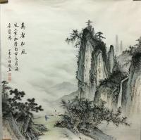 艺术家李伟成收藏:中国古风山水画《万壑松风》,《烟江叠嶂》,《江堤晚景》,客户【图3】
