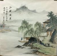 艺术家李伟成收藏:中国古风山水画《万壑松风》,《烟江叠嶂》,《江堤晚景》,客户【图2】